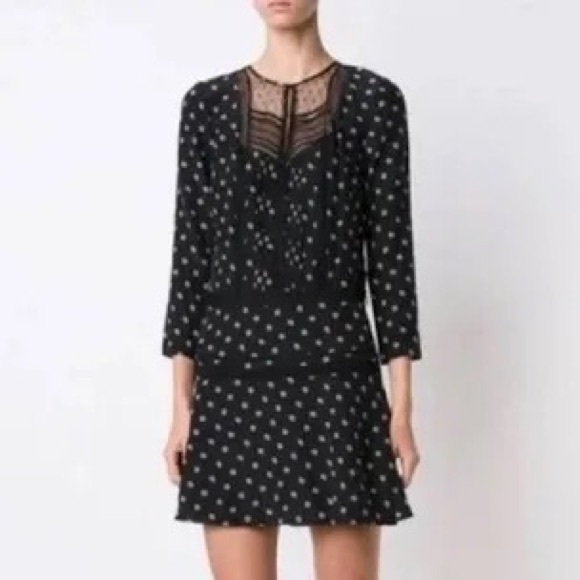 Veronica Beard Jasmine Silk Boho Dress. Lace and Macrame insets. EUC! - Picture 4 of 16